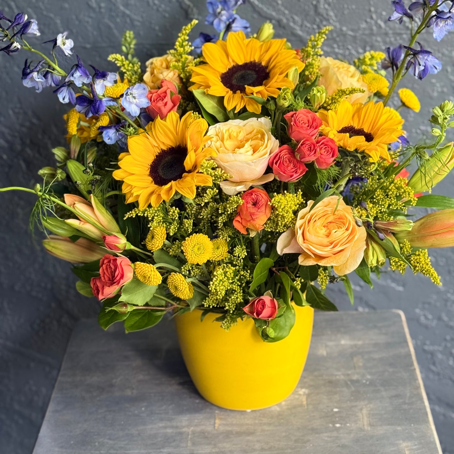 Sunshine In Yellow Ceramic Vase
