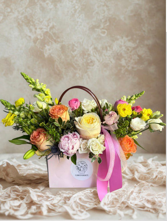 Gloumur in Bloom – Luxury Pastel Floral Tote