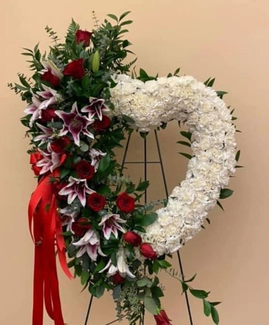 Heart-Shaped Funeral Wreath – Eternal Love Tribute