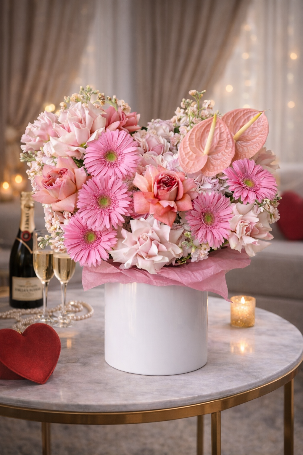 Bouquet of pink flowers