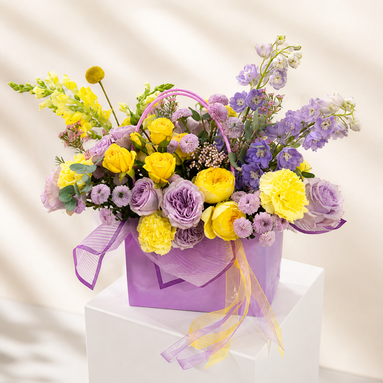 Purple Love – Luxury Bouquet in Floral Tote | Tampa Bay