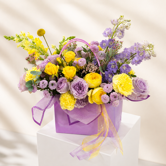 Purple Love – Luxury Bouquet in Floral Tote | Tampa Bay