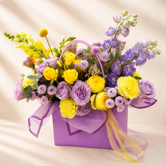 Purple Love – Luxury Bouquet in Floral Tote | Tampa Bay