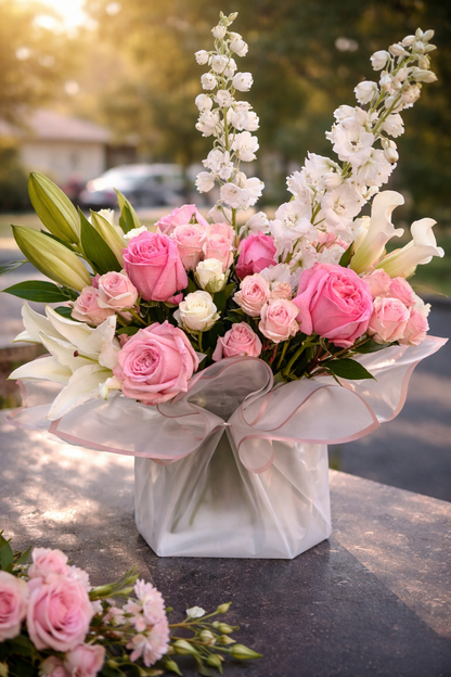 Pink and white Flowers