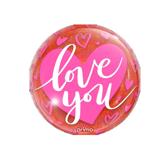  balloon with 'love you' text 
