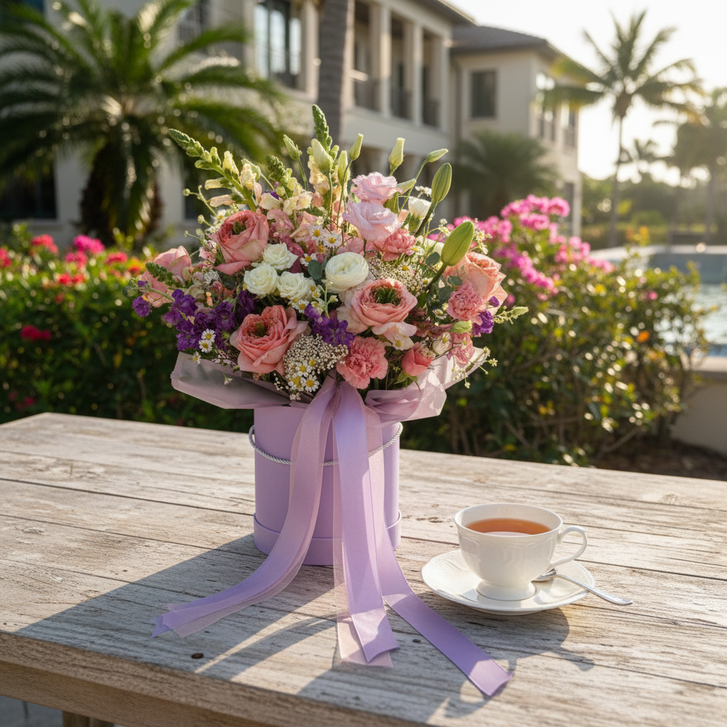 Garden Luxe luxury hat box floral 