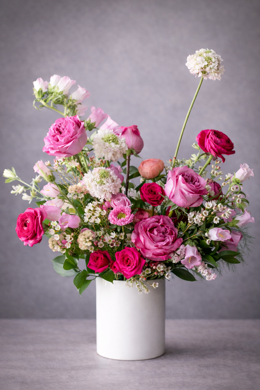 pink puple mix flowers