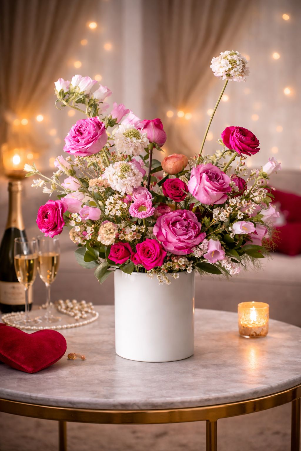 pink   purple roses vd