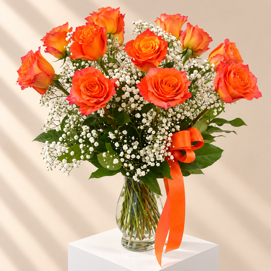 roses gypsophila 